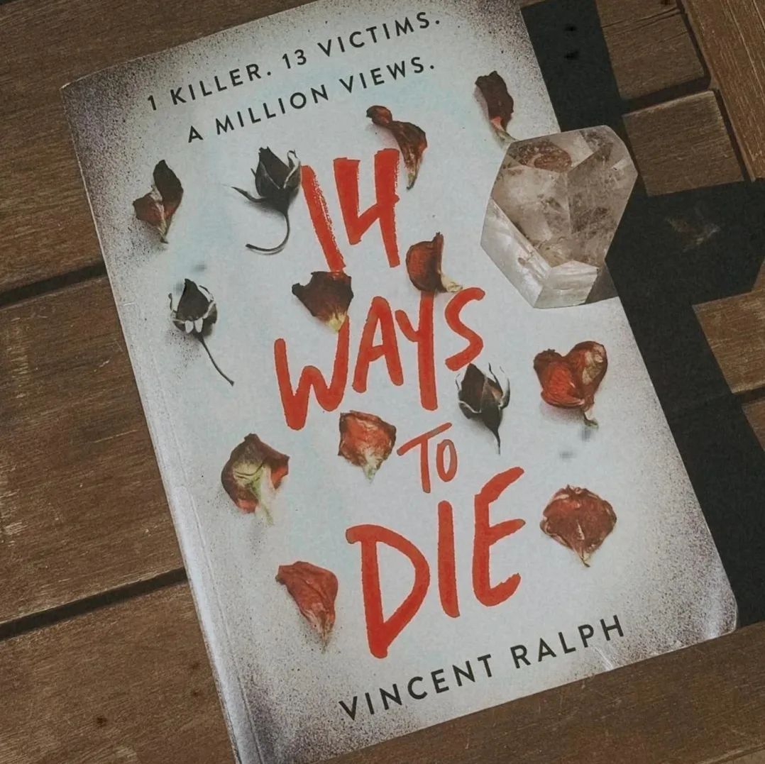 I just finished 14 WAYS TO DIE by Vincent Ralph. I really liked it. It has all the pillars of a great spooky read: suspense, creepy clues, the feeling of being watched, and a serial killer that will stop at nothing to finish what he started. 🔪 Have you read this?
✨
Here's the blurb:
ONE KILLER. THIRTEEN VICTIMS. A MILLION VIEWS.

A page-turning thriller for the social media age, perfect for fans of A Good Girl's Guide to Murder and One of Us Is Lying.

A decade ago, Jess lost her mother to the Magpie Man, an infamous serial killer who is still at large and planning to kill again. Now, She's going to use her new platform as the star of a YouTube reality series to catch him. That is, if he doesn't catch her first.

Jess's online show means that everyone is talking about her mother's murder case. But fame comes with its downsides. The whole world is watching her every move. And it's hard to know who she can trust.

Could the Magpie Man be lurking closer to her than she thought? Is he watching her right now?

#amreading #14waystodie #vincentralph #spookyreads